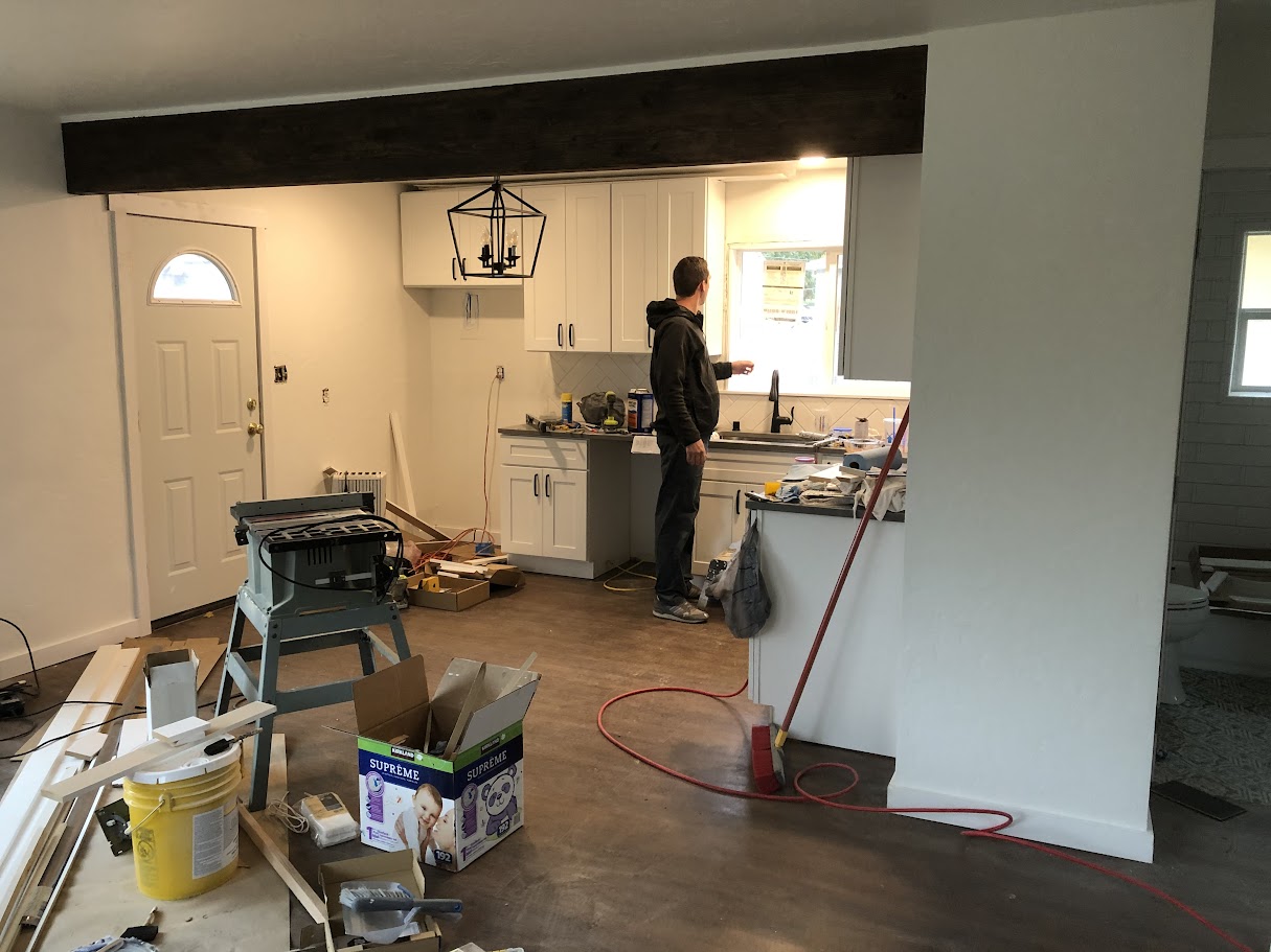 West Central Spokane kitchen wall removal